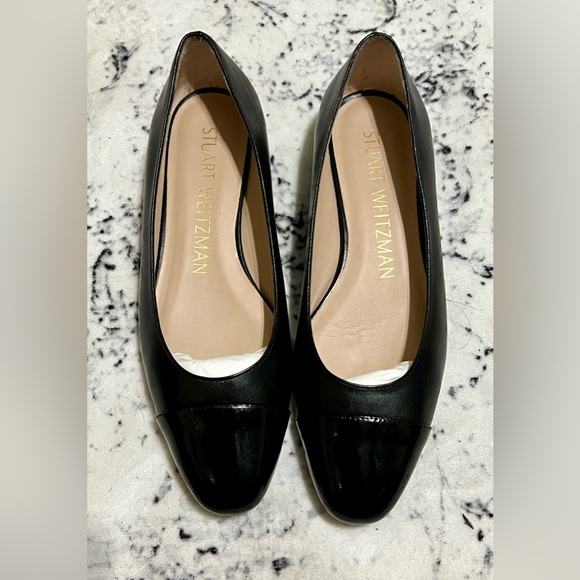 like new Stuart Weitzman two black pearl  flats - size 8 - Picture 7 of 12